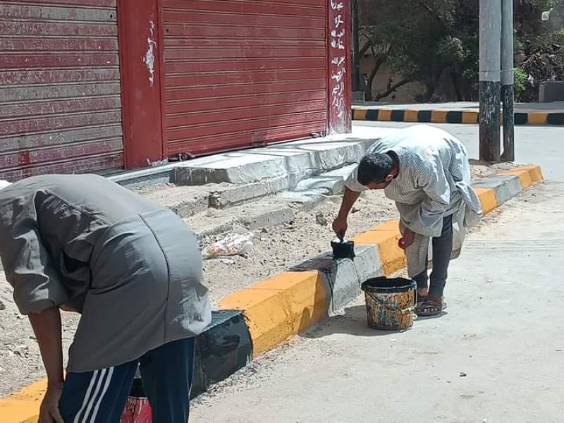 ”شلقامى” متابعة اعمال الدهانات ورفع الاشغالات بمدينة منفلوط