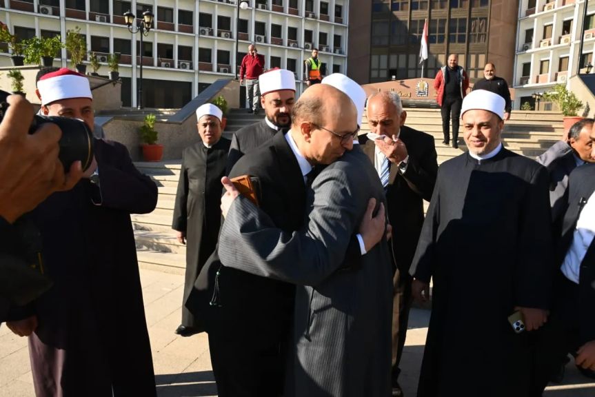 الدكتور المنشاوي يلتقي فضيلة العالم الجليل الدكتور أسامة الأزهري وزير الأوقاف بجامعة أسيوط