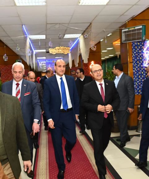المنشاوى يستقبل محافظ أسيوط فى حفل إفطار مجلس الجامعة